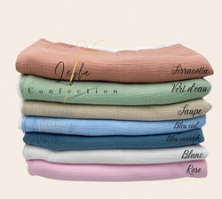 Plaid gaze de coton